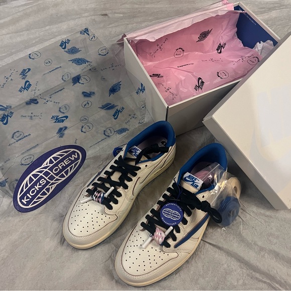 Nike Other - Jordan 1 Retro Low OG SP Fragment x Travis Scott (Sail/blue)